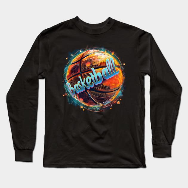 Basketball Graphic Abstract Long Sleeve T-Shirt by MaystarUniverse